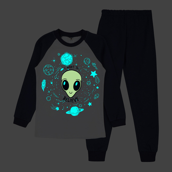 Піжама, що світиться Garnamama Neon PG 122 Белый Синий (961919.5084174) - Pampik - 2