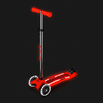 Самокат Micro Maxi Deluxe Glow LED Plus Червона аура (MMD379) - Pampik - 6