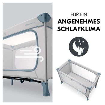 Детская кроватка-манеж Hauck Dream N Play Plus Dusty Blue (60098-6) - Pampik - 5