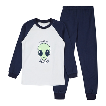 Піжама, що світиться Garnamama Neon PG 116 Белый Синий (961918.5084174) - Pampik