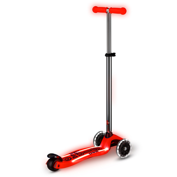 Самокат Micro Maxi Deluxe Glow LED Plus Червона аура (MMD379) - Pampik - 4