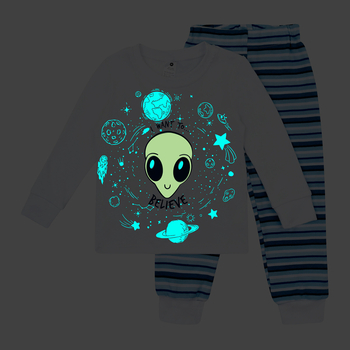 Піжама, що світиться Garnamama Neon PG 86 Білий Блакитний (784516.5084139) - Pampik - 5