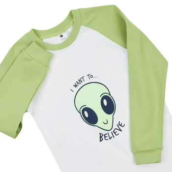 Піжама, що світиться Garnamama Neon PG 110 Белый Зеленый (961941.5084173) - Pampik - 6