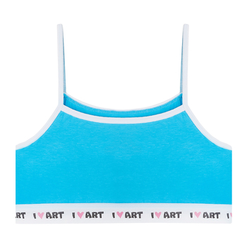 Ліф Garnamama I LOVE ART Crop Tops 122-128 Голубой (882319.1145375) - Pampik - 2
