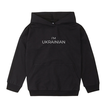 Худі Garnamama Ukraine Hoodie 2-х нитка 158 Чорний (914219.12735918) - Pampik