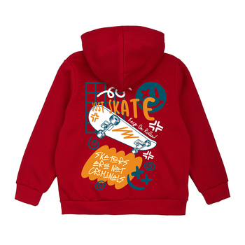 Спортивна кофта Garnamama Basic Jacket+наклейка графити 140 Червоний (1052290.1416174) - Pampik - 4