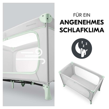 Дитяче ліжечко-манеж Hauck Dream N Play Plus Dusty Mint (60099-3) - Pampik - 8