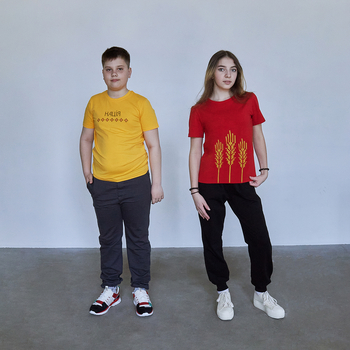 Футболка Garnamama Ukraine t-shirt Вишиванка 2025 146-152 Жовтий (1051269.14177520) - Pampik