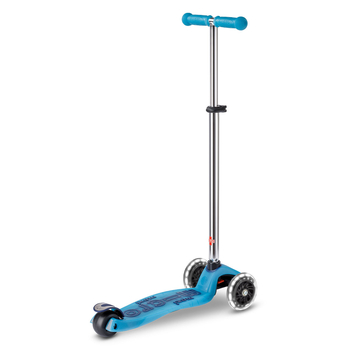 Самокат Micro Maxi Deluxe Glow LED Plus Синій кришталь (MMD377) - Pampik - 3