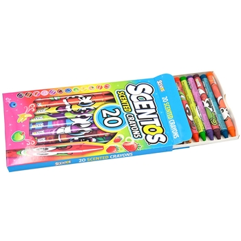 Набір ароматних воскових олівців Scentos Фруктова феєрія, 20 кольорів (40277) - Pampik - 2