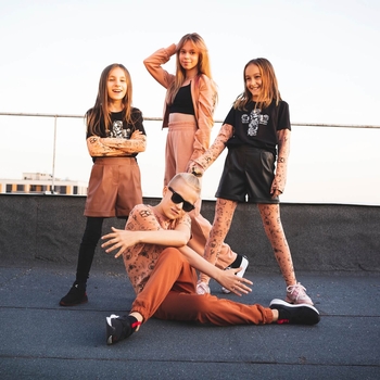 Лосині Garnamama Summer 2024 leggings Tattoo 170-176 Чорний бежевий (825622.1183301) - Pampik - 4