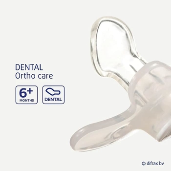 Пустышка силиконовая Difrax Dental Pistache, ортодонтическая, 6+ мес. (800 Pistache) - Pampik - 2