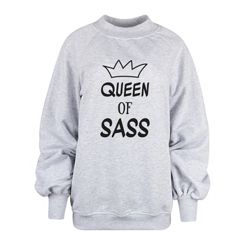 Світшот Garnamama Sweatshirt woman з написом M Сірий (1032302.1397387) - Pampik