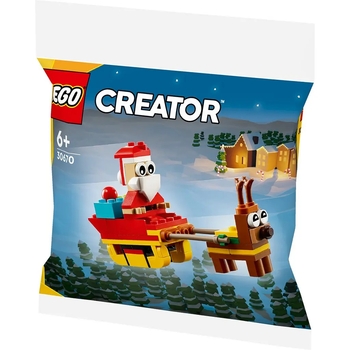 Конструктор LEGO Creator Поїздка на санчатах Санти 73 деталі (30670) - Pampik - 3