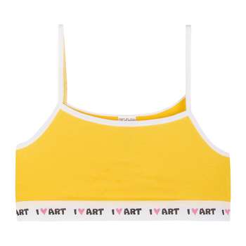 Ліф Garnamama I LOVE ART Crop Tops 122-128 Жовтий (798735.1145373) - Pampik