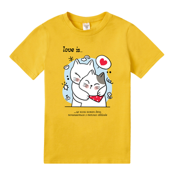 Футболка Garnamama Basic t-shirt Love is 110-116 Жовтий (1035655.14005216) - Pampik