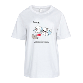 Футболка Garnamama Basic t-shirt жін Love is L Белый (1035455.14005312) - Pampik