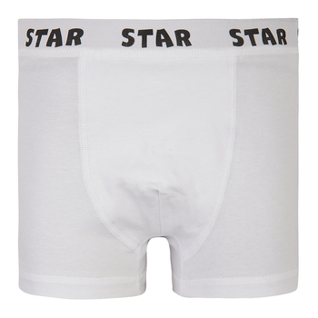 Труси-боксери Garnamama Basic STAR Boxer briefs boy 122-128 Белый (1037787.1402701) - Pampik