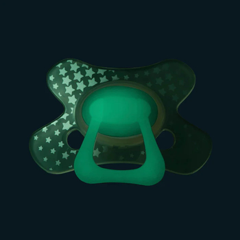 Пустушка силіконова Difrax Dental Night, ортодонтична, 6+ міс. (GL800) - Pampik - 6