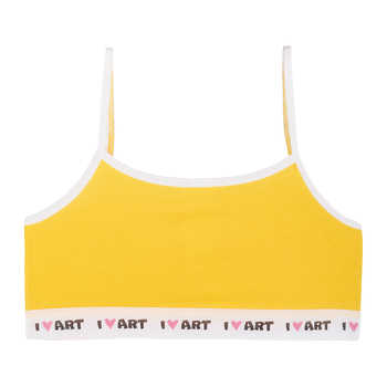Ліф Garnamama I LOVE ART Crop Tops 122-128 Жовтий (798735.1145373) - Pampik - 2