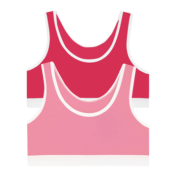 Ліф Garnamama Basic crop tops1 2-pack 98-104 Розовый Красный (816935.1171552) - Pampik