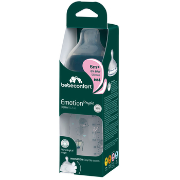 Бутылочка для кормления Bebe Confort Emotion Physio Urban Garden, 360 мл, темно-синий (3102209170) - Pampik - 2