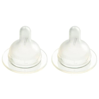 Силиконовая соска для бутылочки Difrax S-bottle Wide, размер L, 2 шт. (678) - Pampik