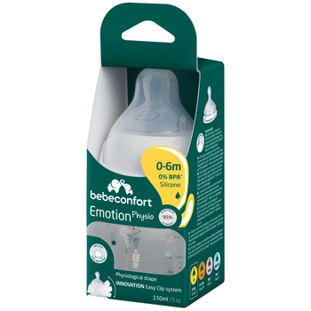 Пляшечка для годування Bebe Confort Emotion Physio Urban Garden, 150 мл, білий (3102209110) - Pampik - 3