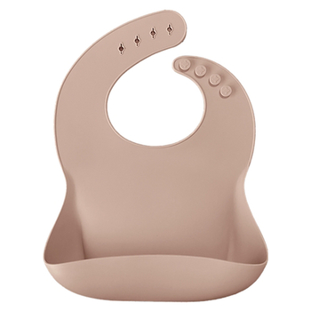 Нагрудник силіконовий MinikOiOi Basics Bubble Bubble Beige / Powder Grey, 2 шт. (101020066) - Pampik - 3