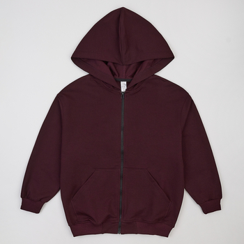 Спортивна кофта Garnamama худа велика на блискавці + з наклейкою Anime 122-128 Бордовий (1056264.1421305) - Pampik - 3