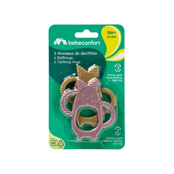 Прорізувачі для зубів Bebe Confort Stage 2 Green/Lavender, 2 шт. (3104202530) - Pampik