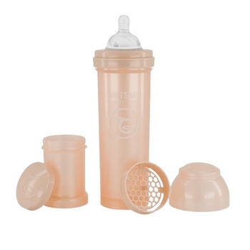 Антиколиковая бутылочка с силиконовой соской Twistshake Pearl Champagne, 330 мл (78391) - Pampik