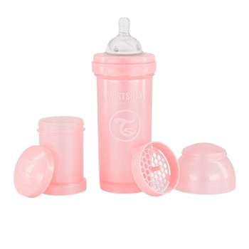 Антиколиковая бутылочка с силиконовой соской Twistshake Pearl Pink, 260 мл (78380) - Pampik