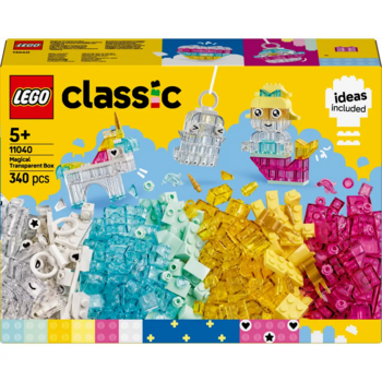 Конструктор LEGO Classic Очаровательная прозрачная коробка, 340 деталей (11040) - Pampik