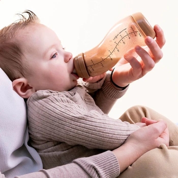 Антиколікова пляшечка для годування Difrax S-bottle Natural Popcorn із силіконовою соскою, 250 мл (706 Popcorn) - Pampik - 7