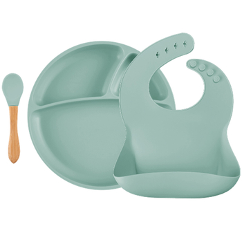 Набор для кормления силиконовый MinikOiOi BLW Set II River Green (101070022) - Pampik