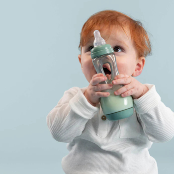 Антиколікова пляшечка для годування Difrax Raspberry із силіконовою соскою та проймою для тримання, 240 мл (193 Raspberry) - Pampik - 6