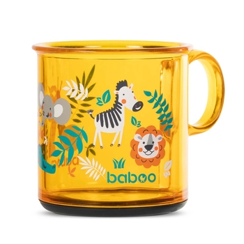 Чашка с нескользящим дном Baboo Safari, 12+ мес., 170 мл, желтый (8-142) - Pampik - 3