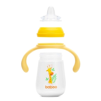Поильник-непроливайка Baboo Safari с силиконовым носиком, 6+ мес., 260 мл, желтый (8-120) - Pampik - 3