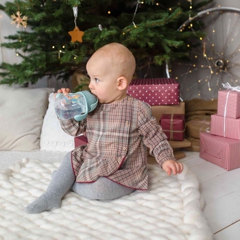 Поильник-непроливайка Baboo Safari с силиконовой соломинкой, 9+ мес., 260 мл, зеленый (8-122) - Pampik - 6