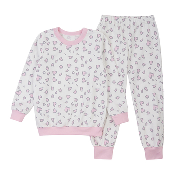 Піжама утеплена Ляля К3ФТ118 К3ФТ143 К3ФТ152 К3ФТ153 футер 116 Молоко (1029660.11844626) - Pampik