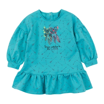 Плаття Ляля 15ДВ123 128 Сірий Блакитний (784145.1127642) - Pampik