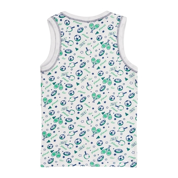 Майка Ляля 4БК108 146 Білий Синій (821156.1004965) - Pampik - 2