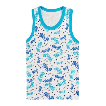 Майка Ляля 4БК101-1 4БК101-2 4БК101-3 БК101-3 4БК01 140 Белый Синий (576929.511635) - Pampik