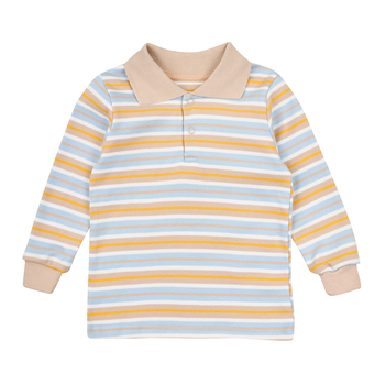 Поло з довгим рукавом Ляля 3ІН120 86 Бежевий Блакитний (592834.536214) - Pampik