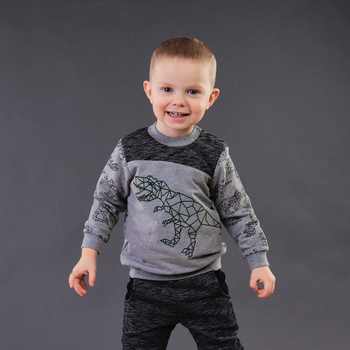 Кофточка Ляля 3ДВ010 80 Сірий Чорний (575683.509861) - Pampik - 5