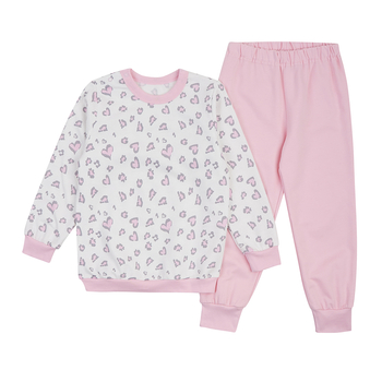 Піжама утеплена Ляля К3ФТ118 К3ФТ143 К3ФТ152 К3ФТ153 футер 128 Рожевий (1027089.11844627) - Pampik