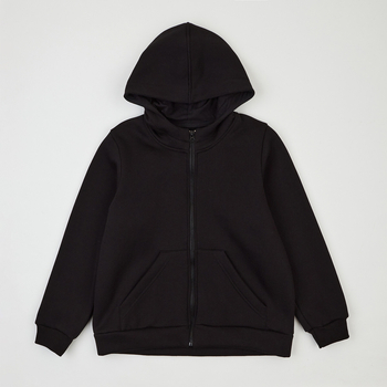 Спортивна кофта на флісі Ляля 2ТФ104 87% бавовна,8% ПЕ,5% еластан 152 Чорний (950762.1308731) - Pampik - 3