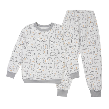 Піжама утеплена Ляля К3ФТ118 К3ФТ143 К3ФТ152 К3ФТ153 футер 116 Молоко (1027068.11844623) - Pampik