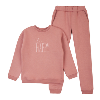 Спортивний костюм на флісі Ляля К3ТФ158 98 Рожевий (965959.1323821) - Pampik